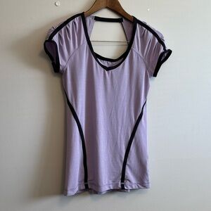 Lululemon Athletica Run Team Spirit Tech Workout Sport Tee Shirt Top Purple